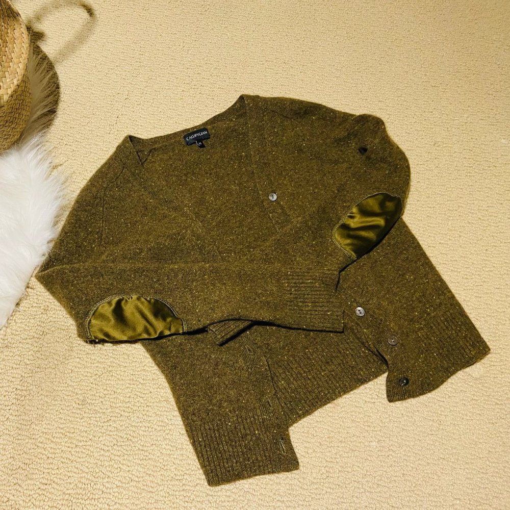 Callypgian cashmere sweater with elbow patch style S-XS